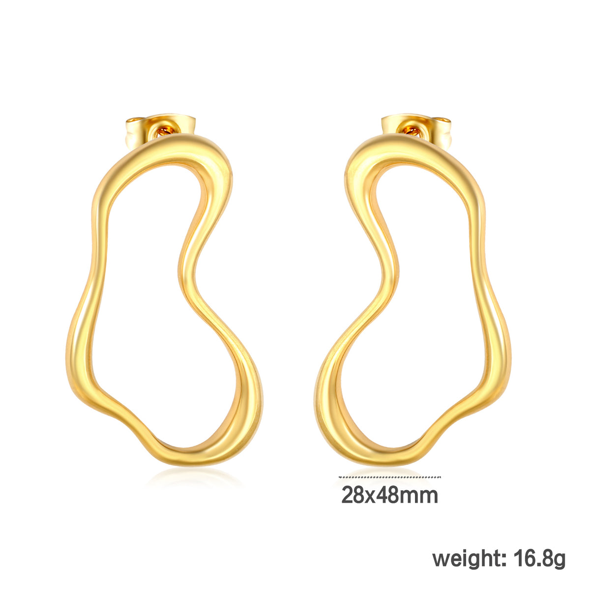 Elegant Contoured Hoops