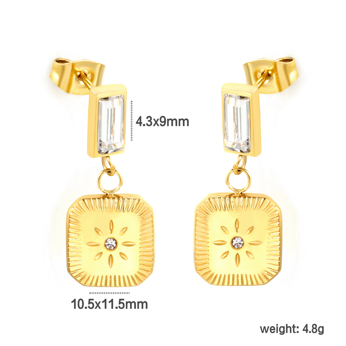 Sunlit Crystal Drop Earrings
