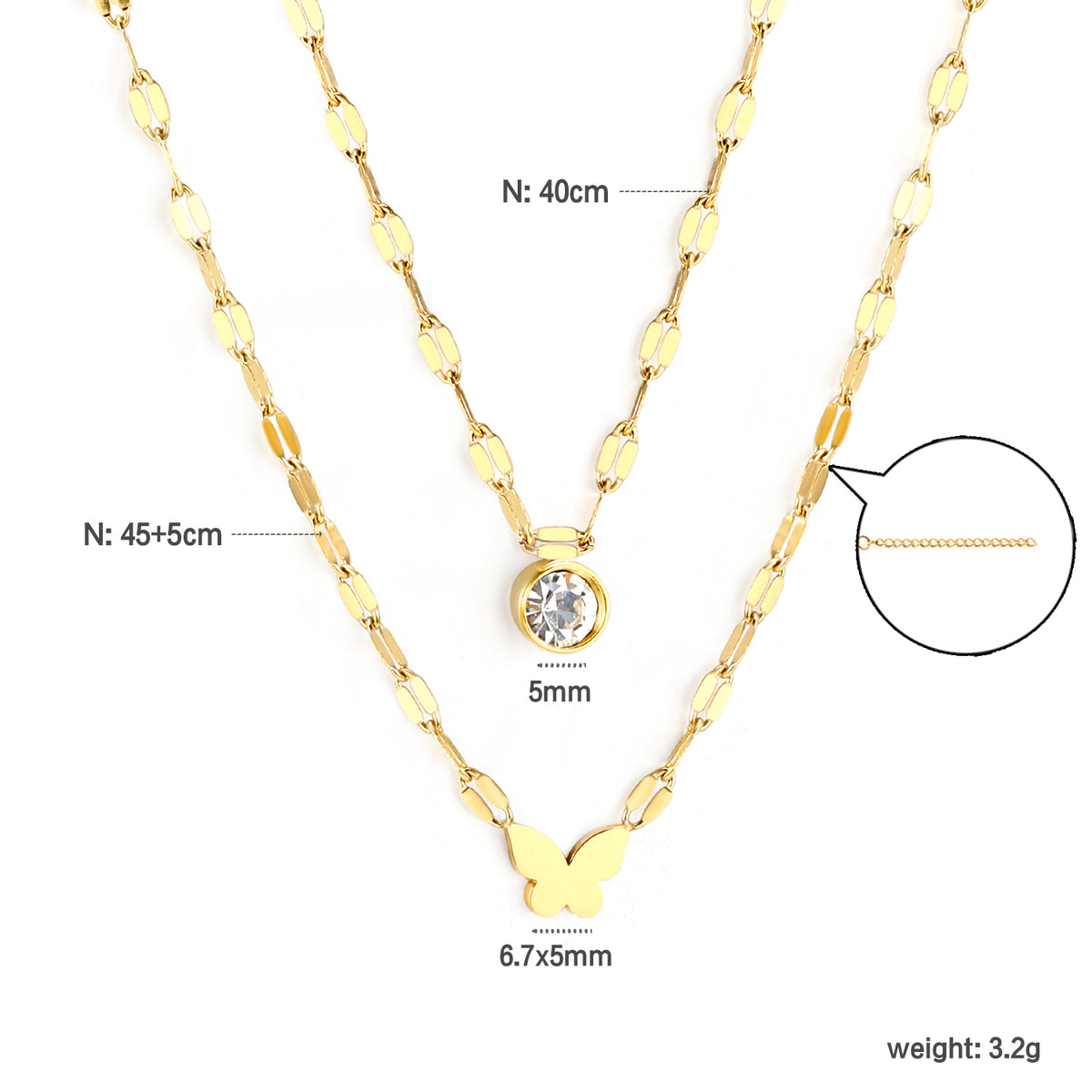 Dainty Flutter Layered Necklace
