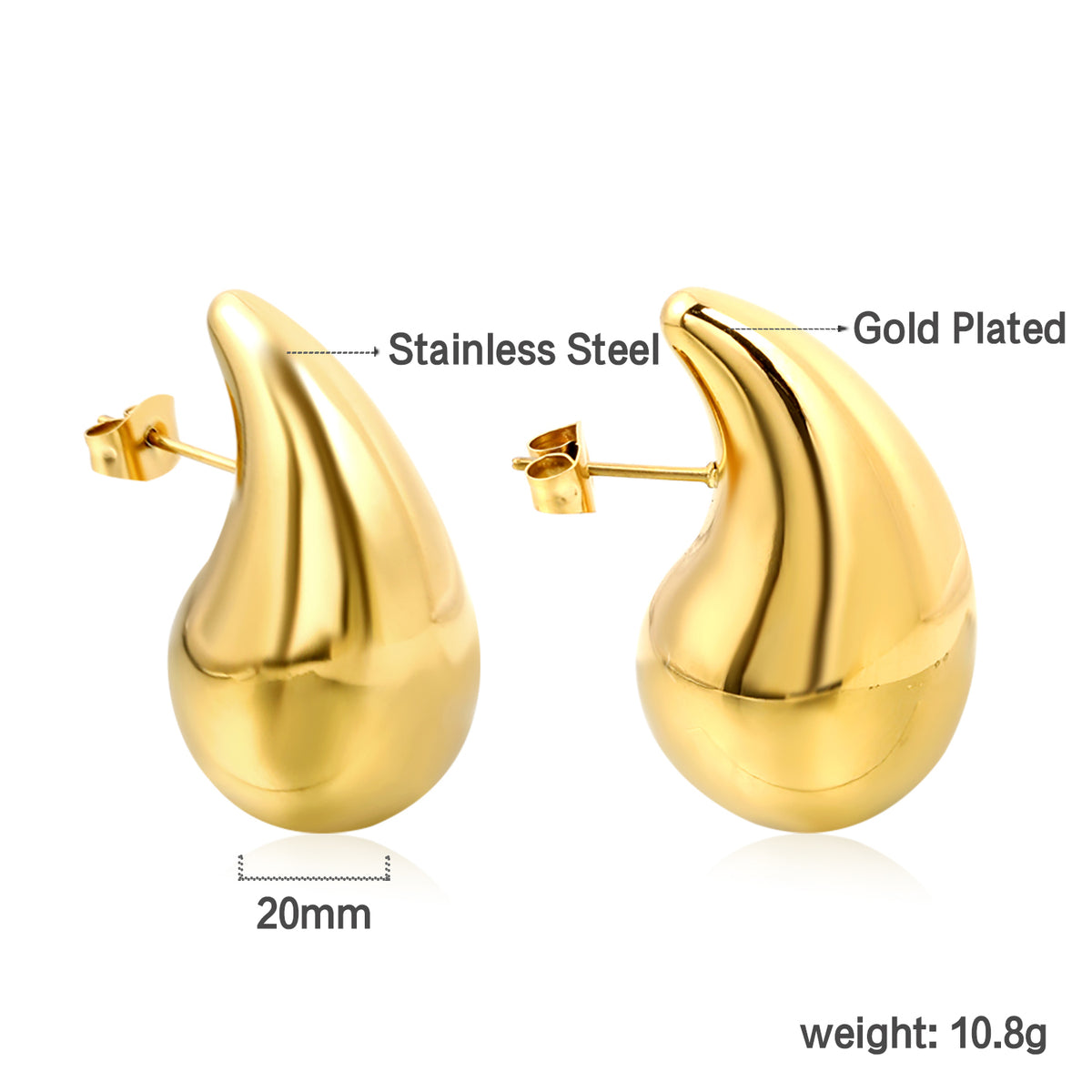 Golden Drop Earrings