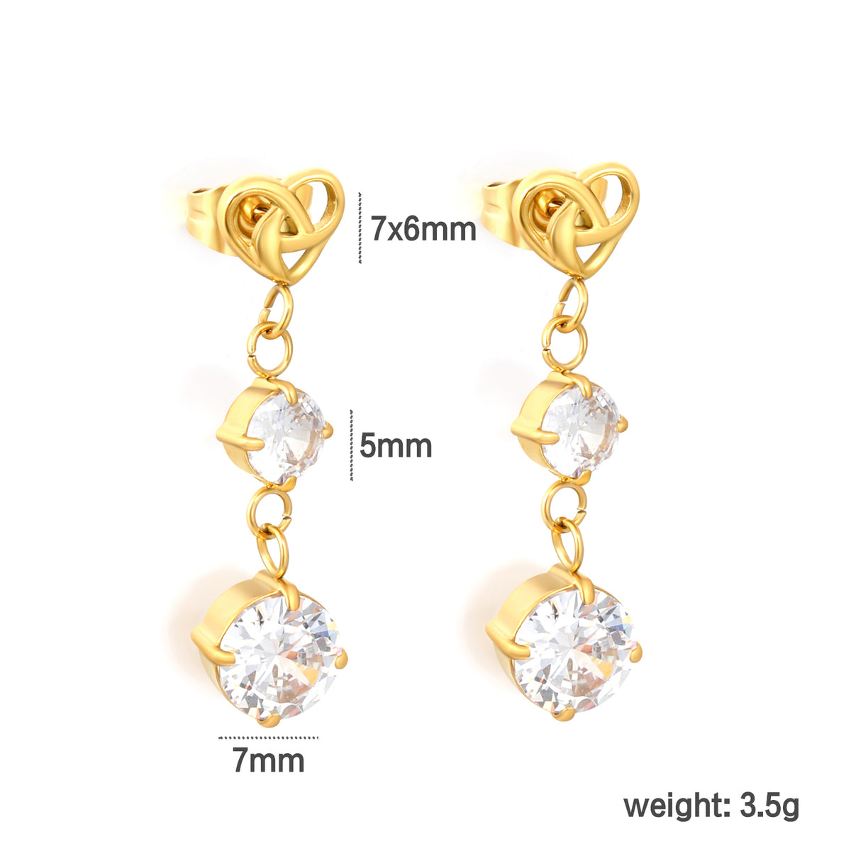 Crystal Cascade Drop Earrings
