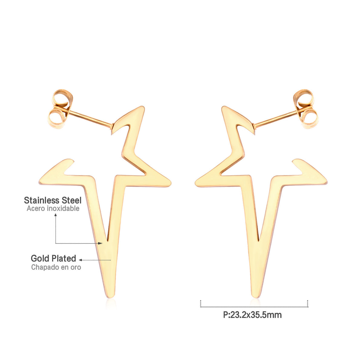 Golden Stellar Earrings