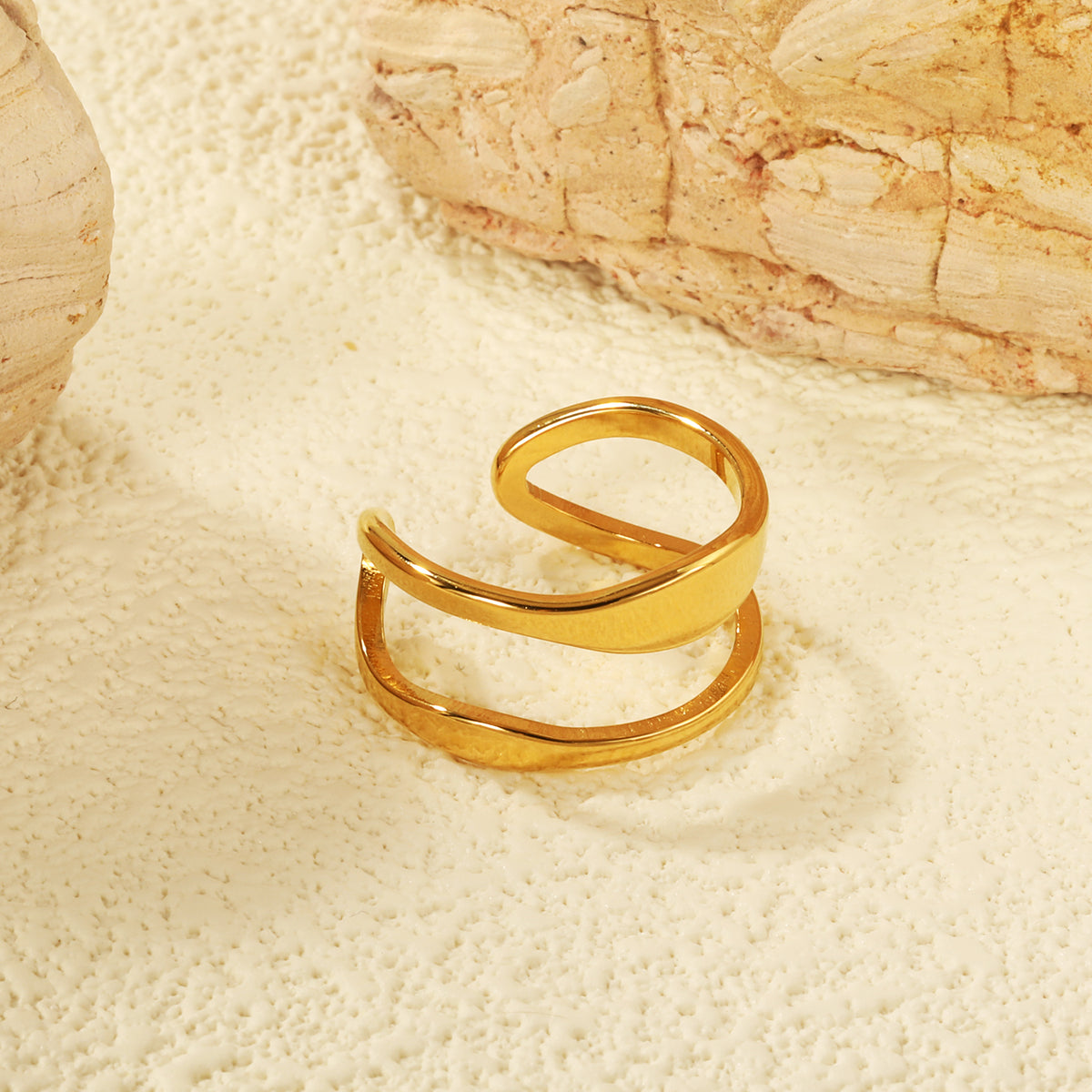 Golden Contour Ring