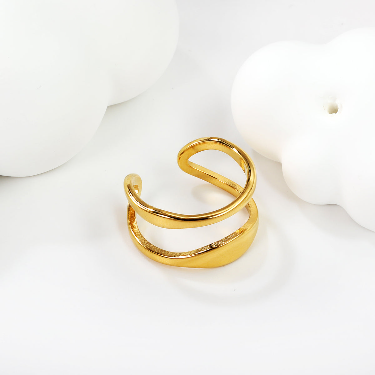 Golden Contour Ring