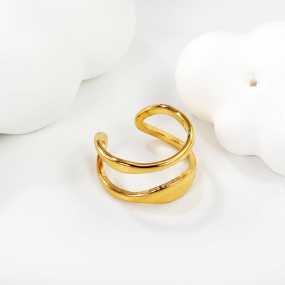 Golden Contour Ring
