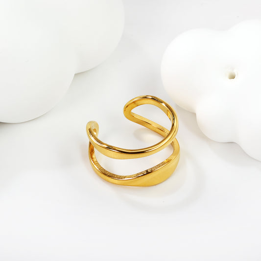Golden Contour Ring