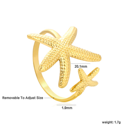 Gilded Starfish Ring