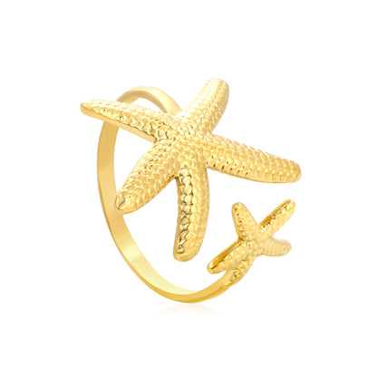 Gilded Starfish Ring