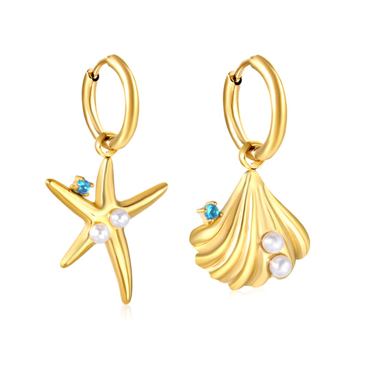 Ocean Treasure Asymmetry Earrings