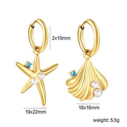 Ocean Treasure Asymmetry Earrings