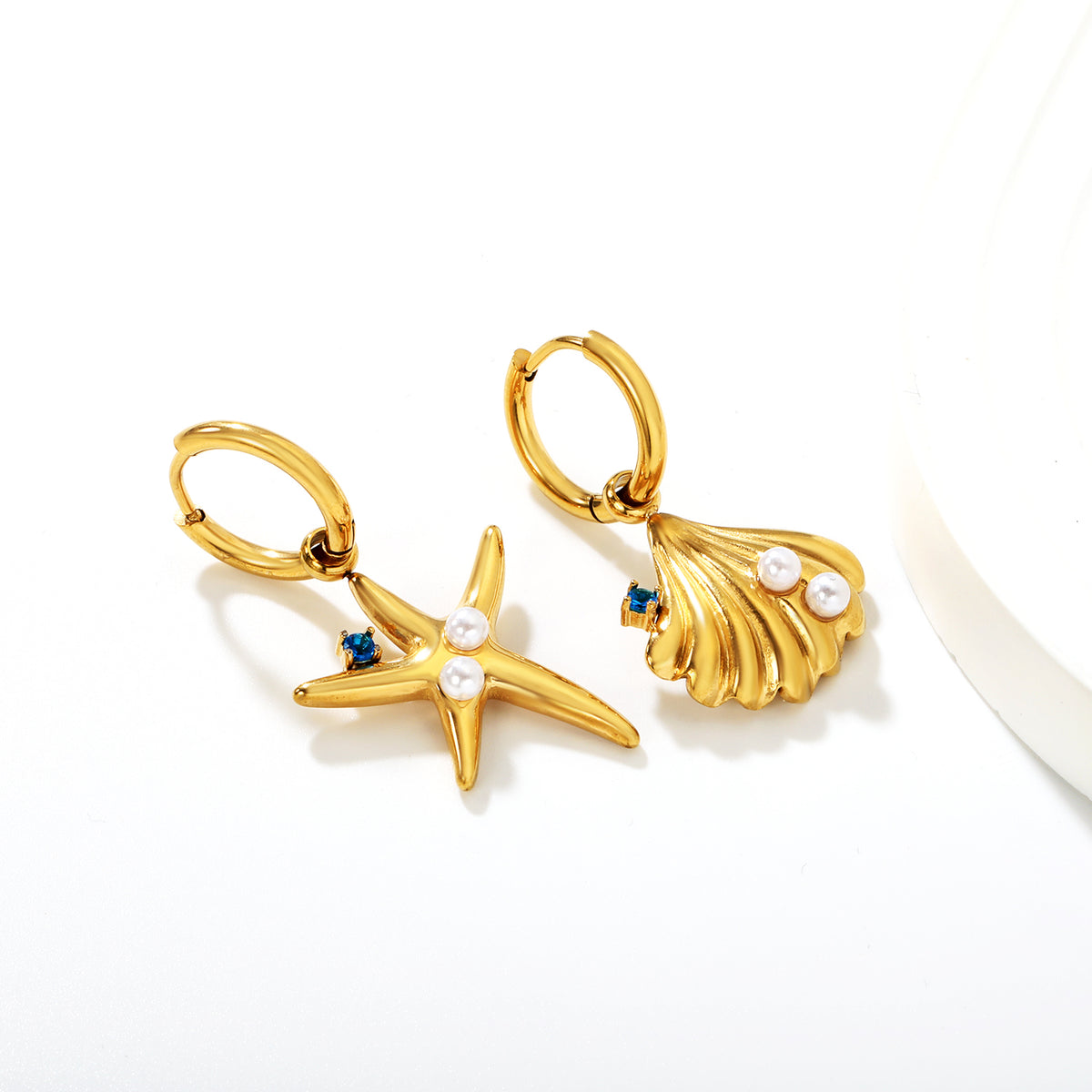 Ocean Treasure Asymmetry Earrings
