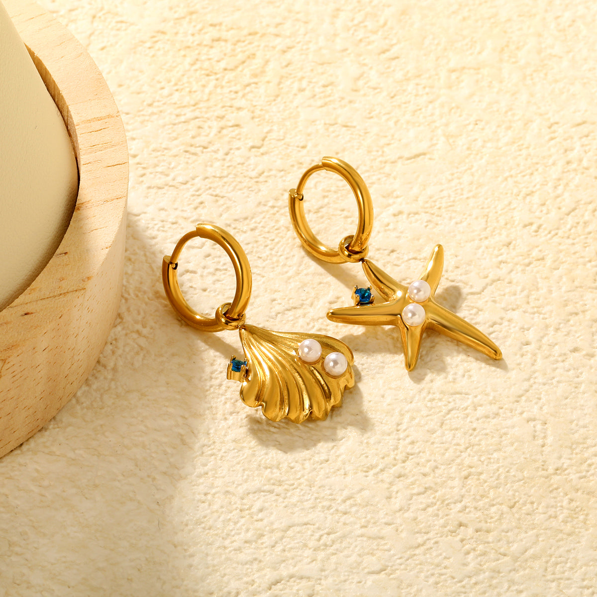 Ocean Treasure Asymmetry Earrings