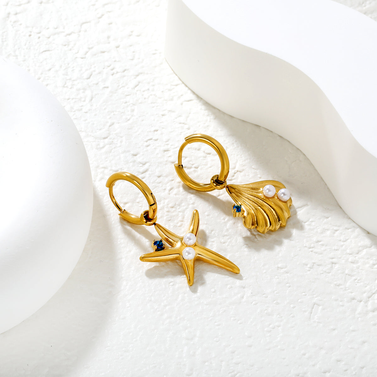 Ocean Treasure Asymmetry Earrings