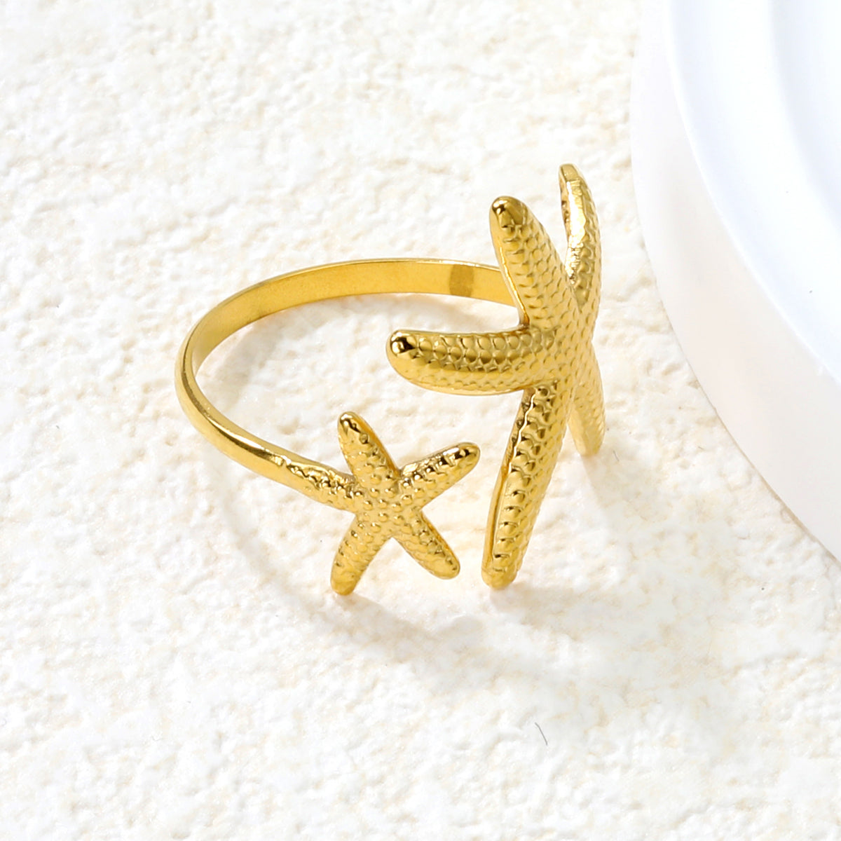 Gilded Starfish Ring