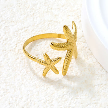 Gilded Starfish Ring