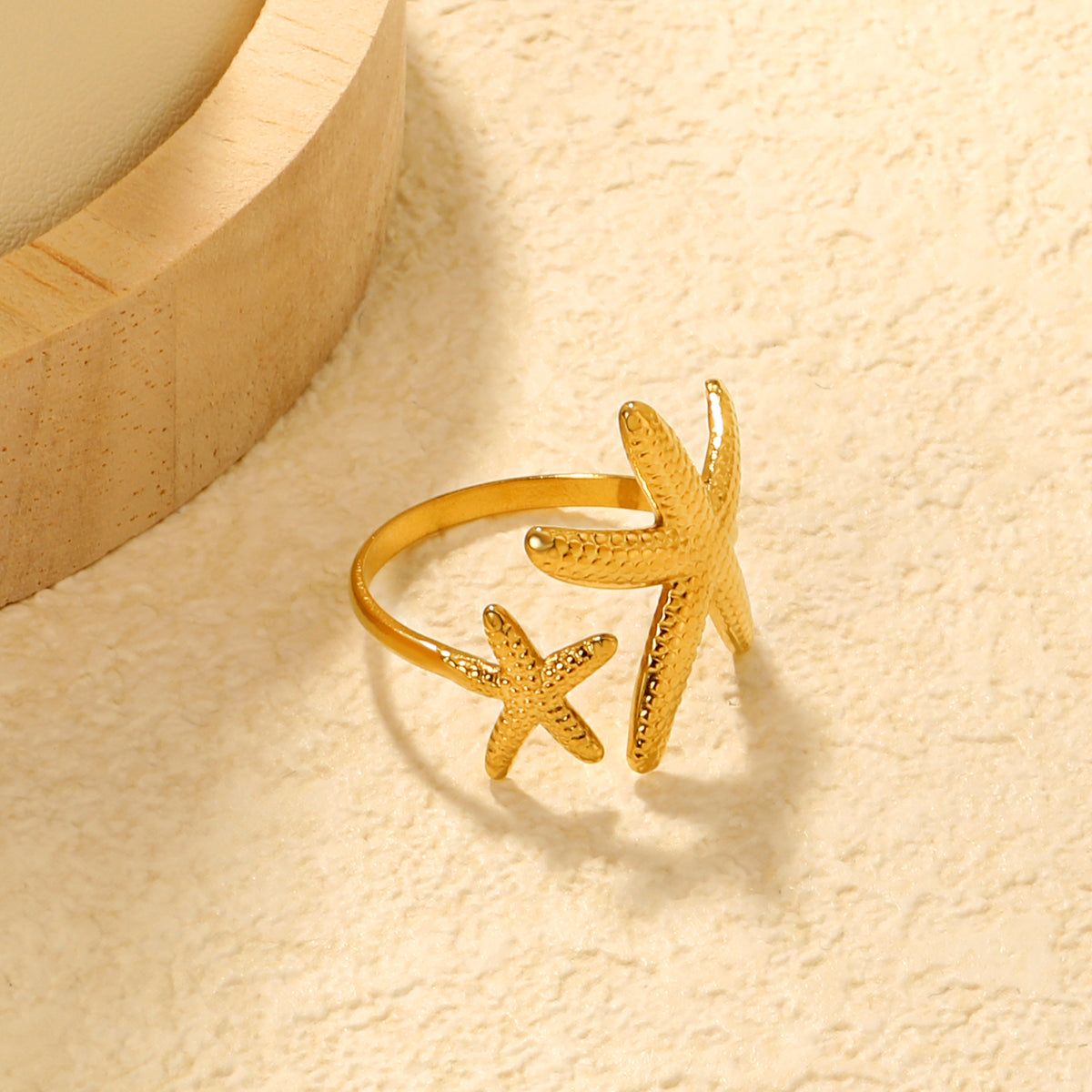 Gilded Starfish Ring