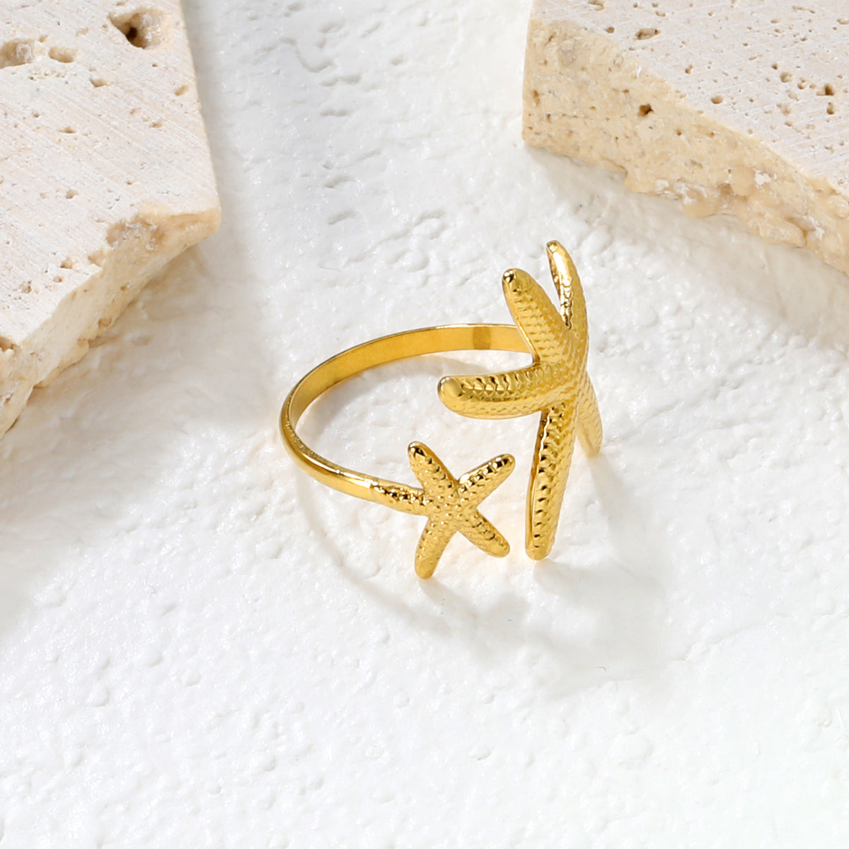 Gilded Starfish Ring