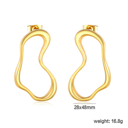 Elegant Contoured Hoops