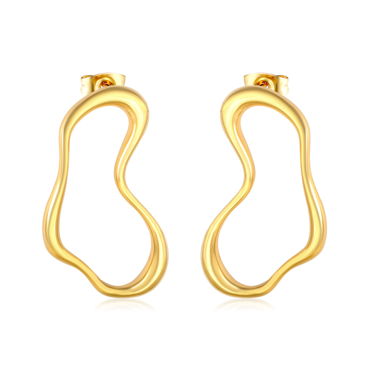 Elegant Contoured Hoops
