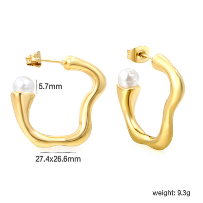 Pearl Embrace Hoops