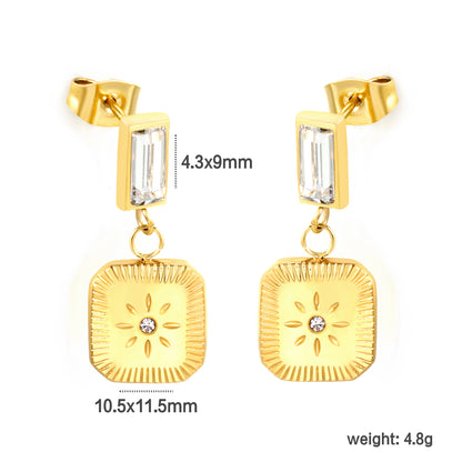 Sunlit Crystal Drop Earrings
