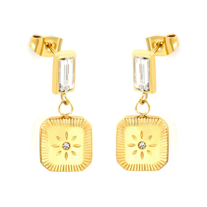 Sunlit Crystal Drop Earrings