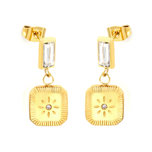 Sunlit Crystal Drop Earrings