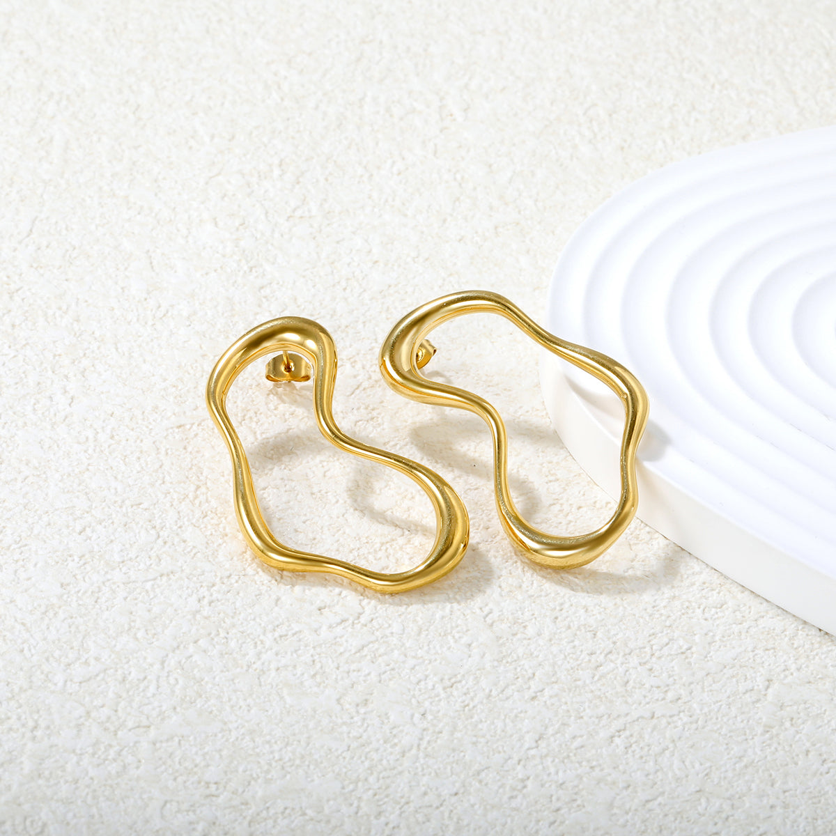 Elegant Contoured Hoops