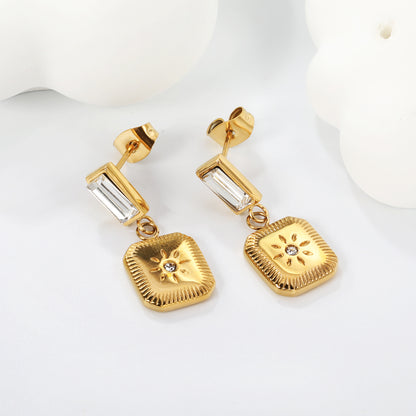 Sunlit Crystal Drop Earrings