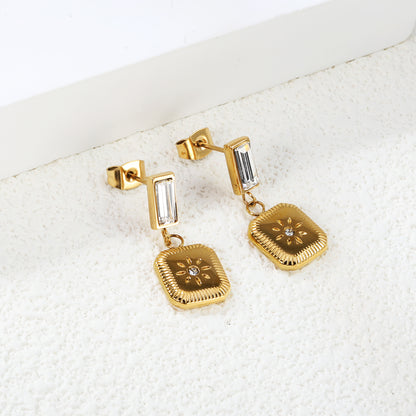 Sunlit Crystal Drop Earrings