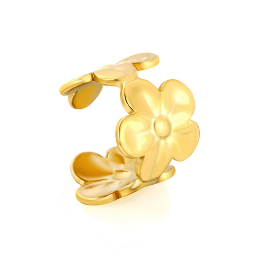 Golden Bloom Ear Cuff