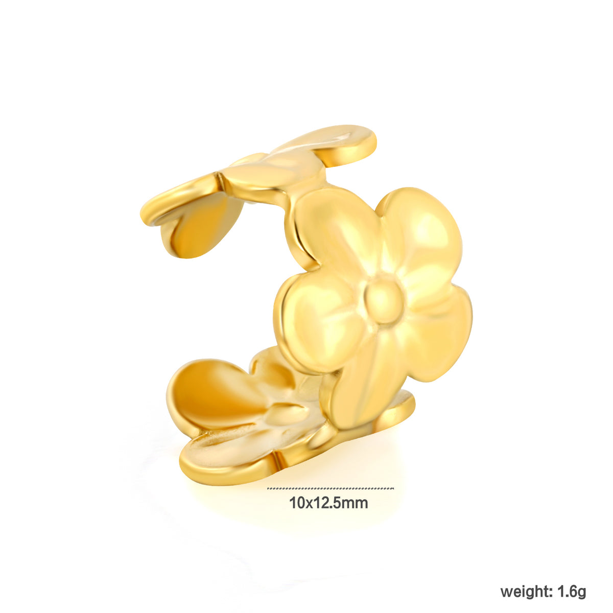 Golden Bloom Ear Cuff