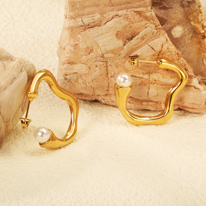 Pearl Embrace Hoops