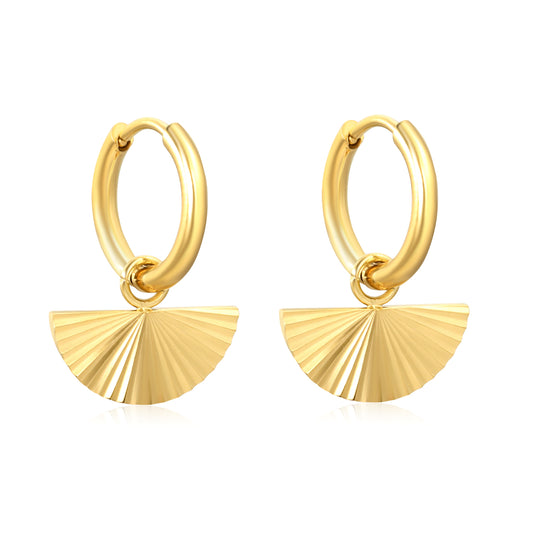 Pleated Muse Hoops