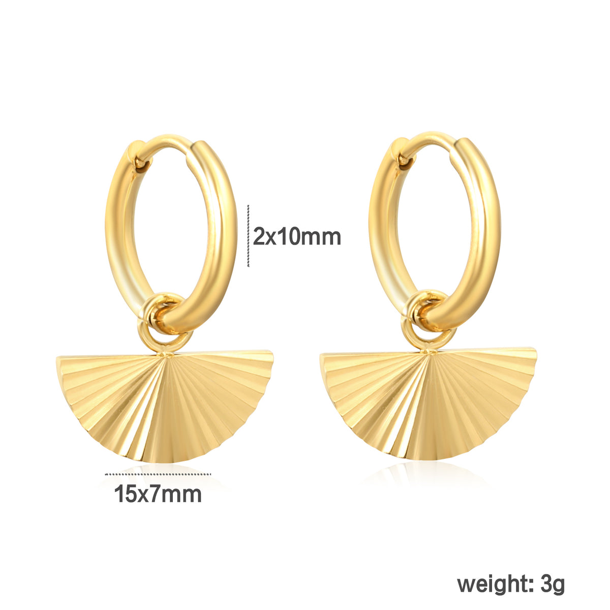 Pleated Muse Hoops