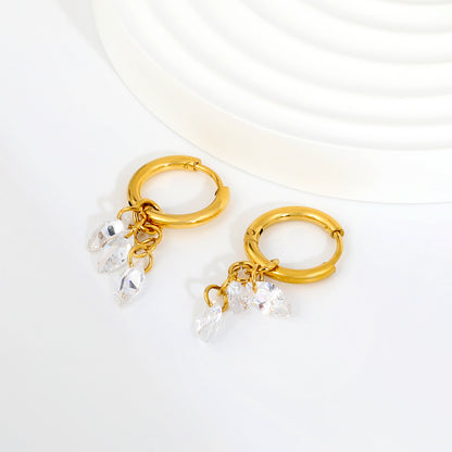 Crystal Cascade Hoop Earrings