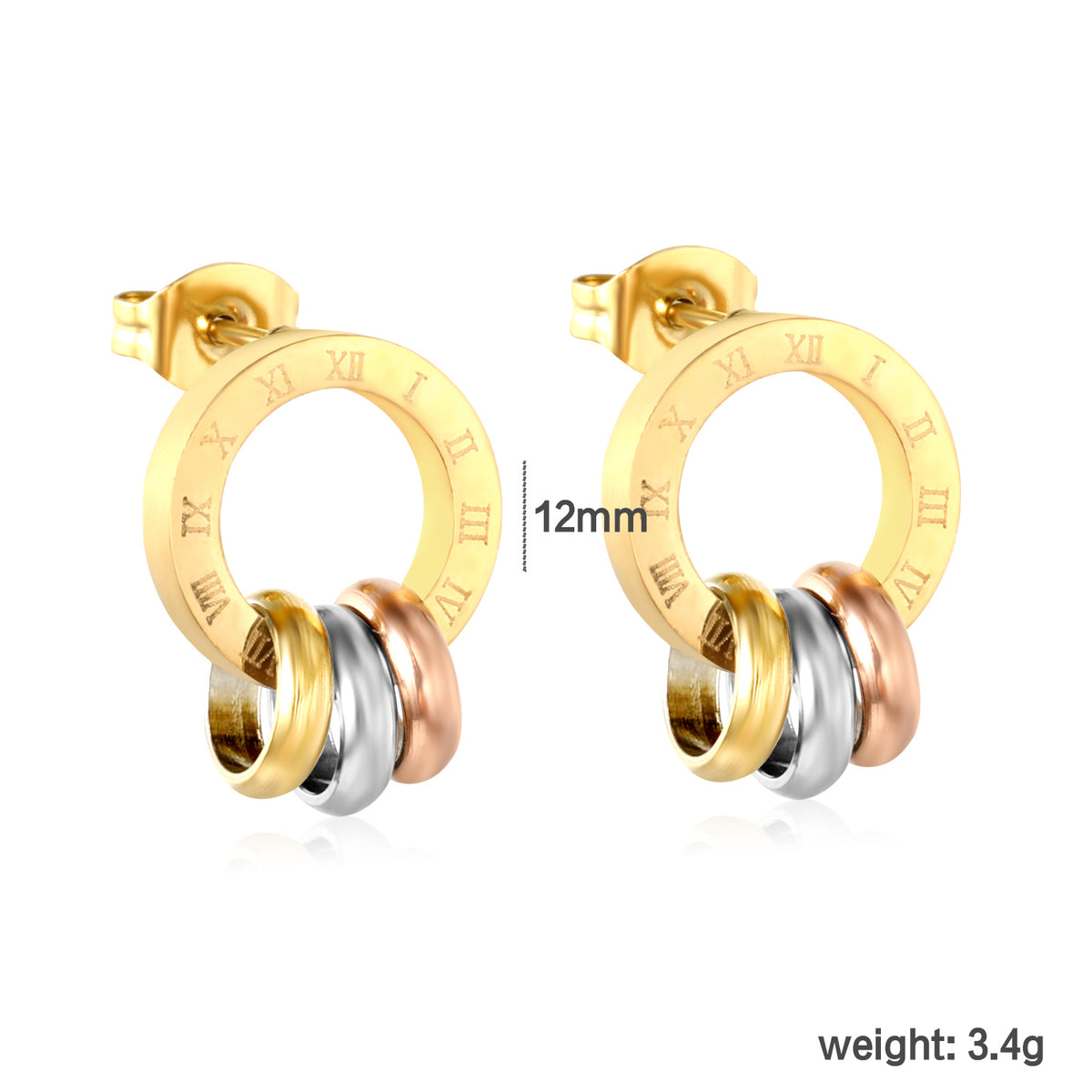 Roman Mosaic Hoop Earrings