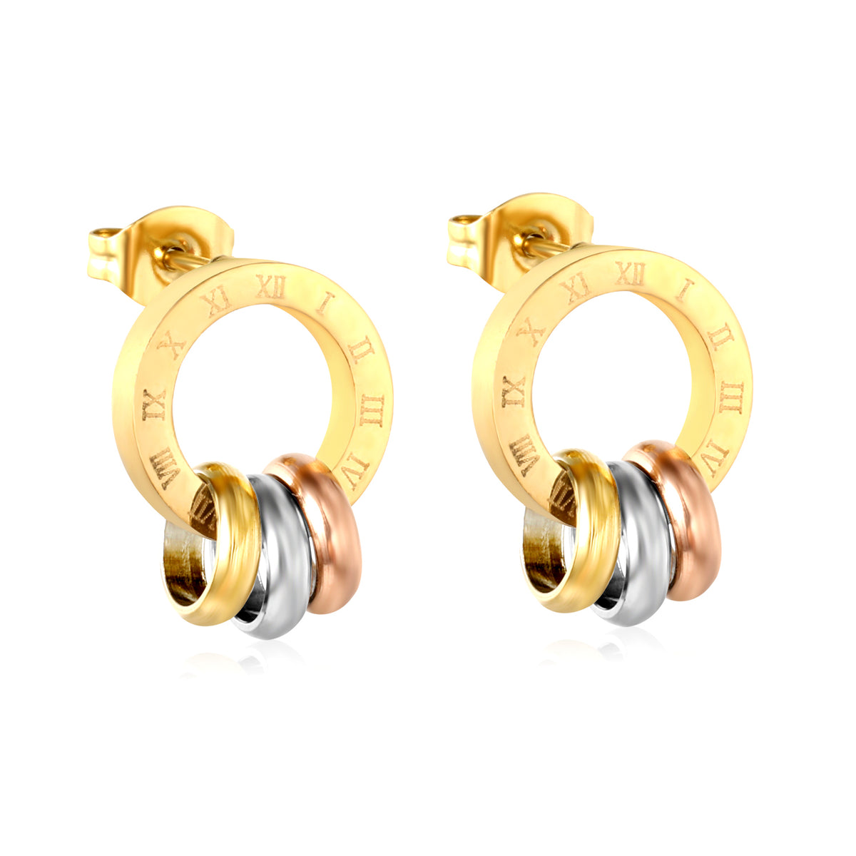 Roman Mosaic Hoop Earrings