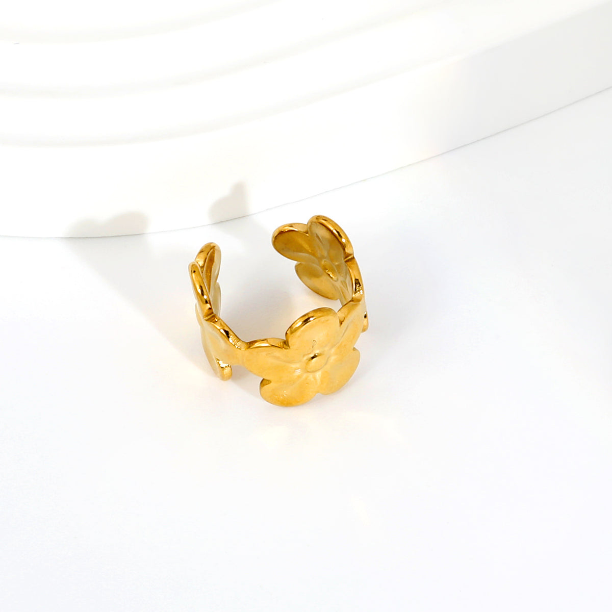 Golden Bloom Ear Cuff