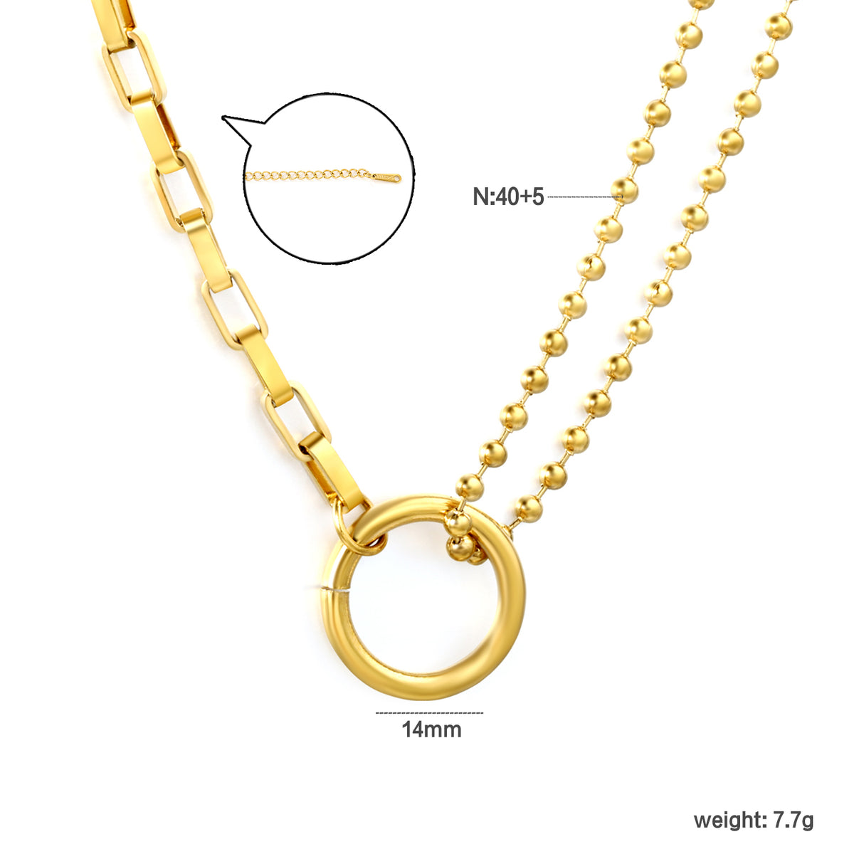 Paperclip Halo Necklace