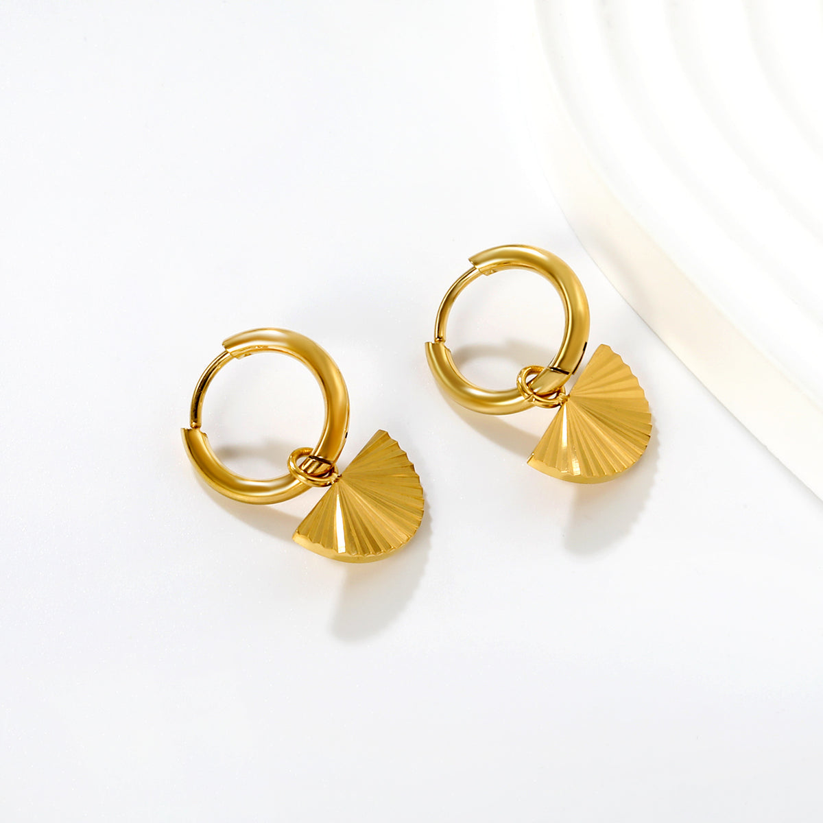 Pleated Muse Hoops