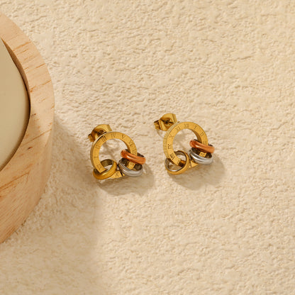 Roman Mosaic Hoop Earrings