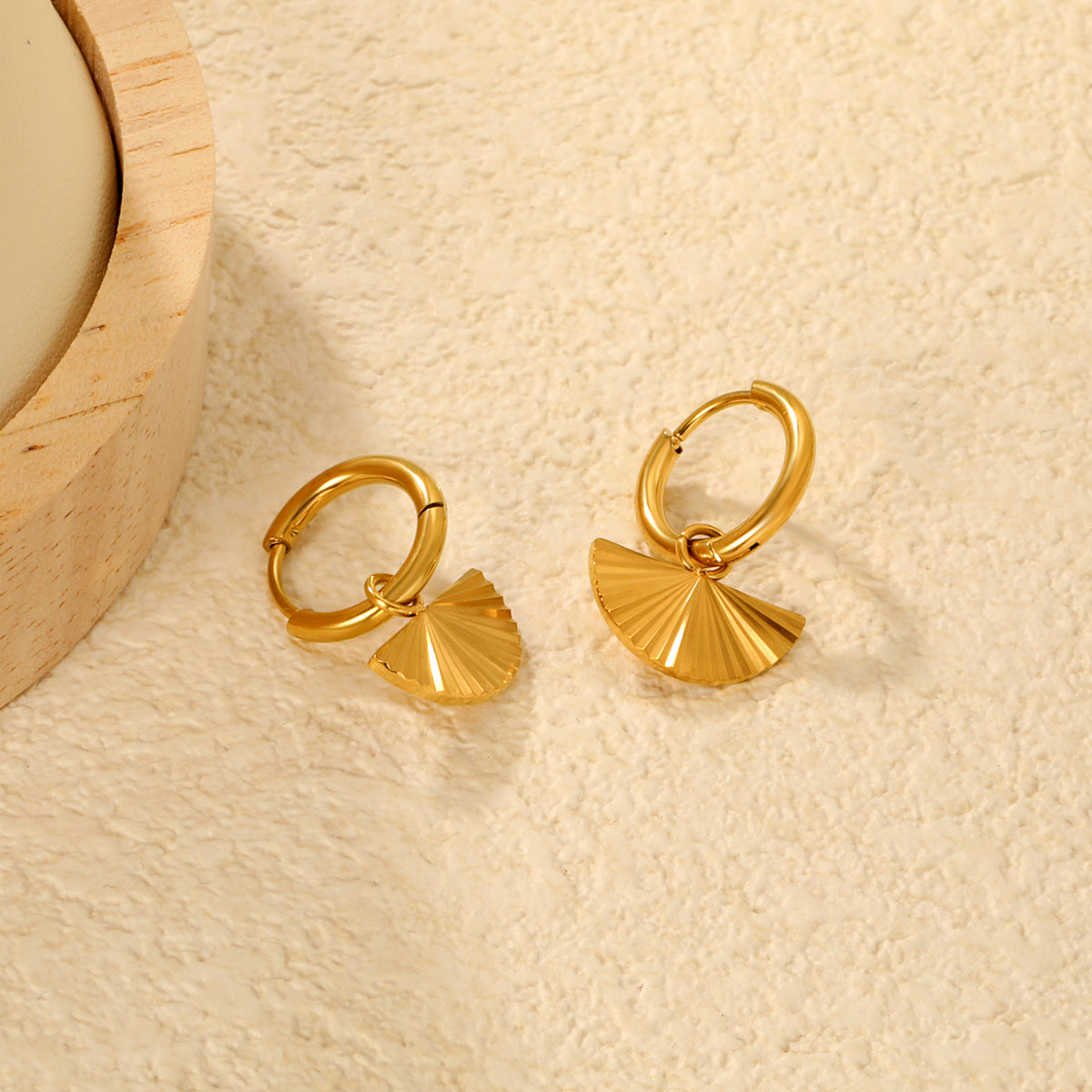 Pleated Muse Hoops