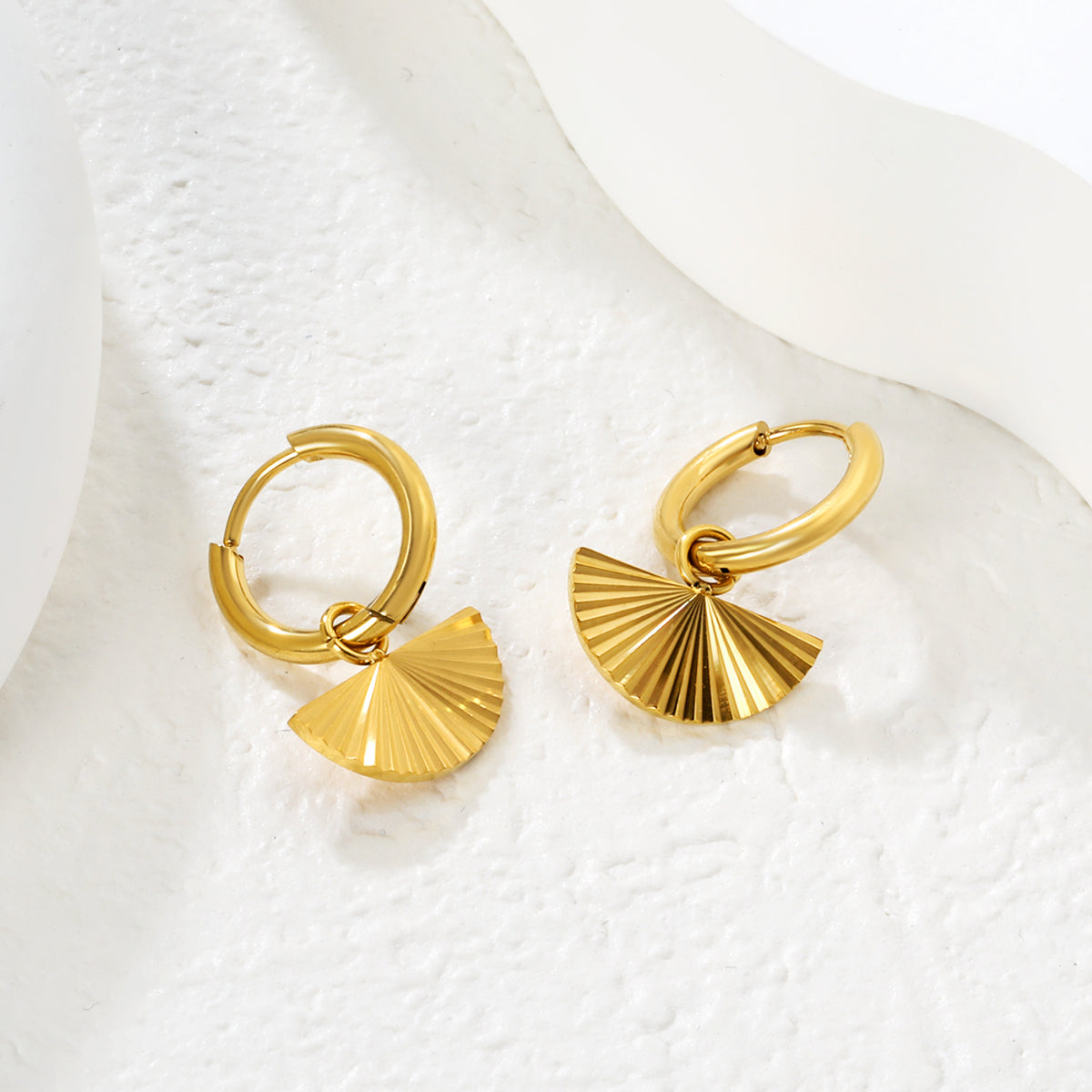Pleated Muse Hoops