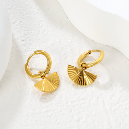 Pleated Muse Hoops