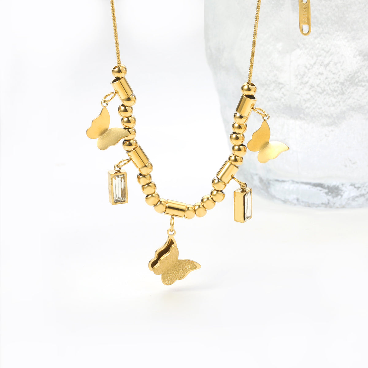 Eternal Butterfly Charm Necklace