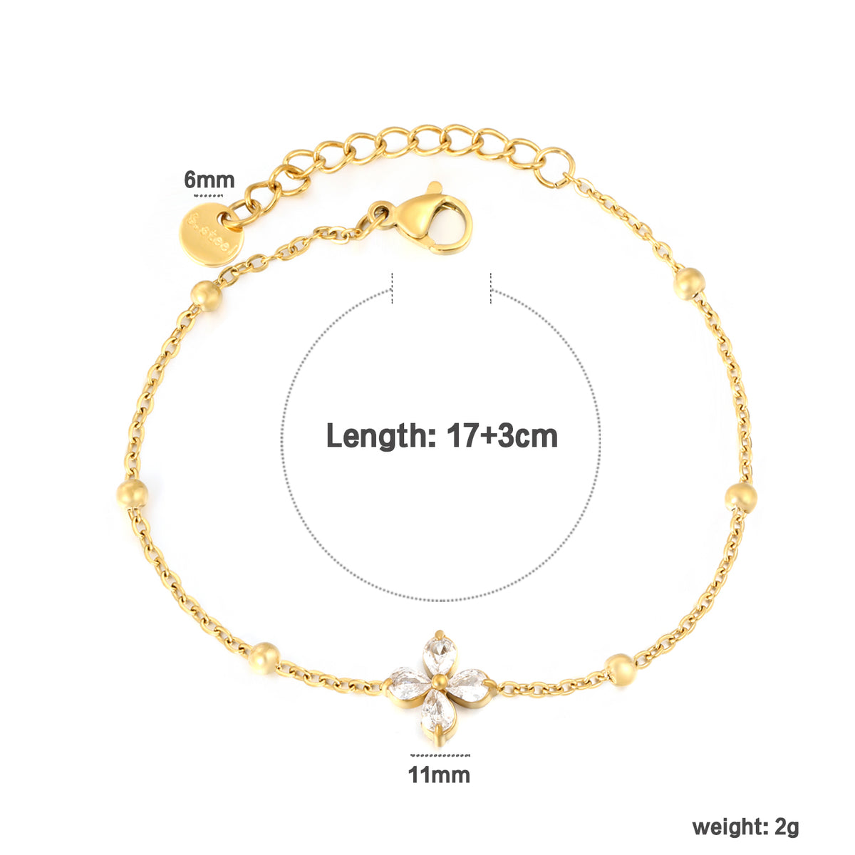 Dainty Floral Grace Bracelet