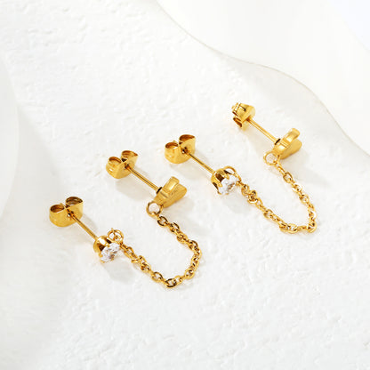 Flutter Clasp Double Piercing Earrings