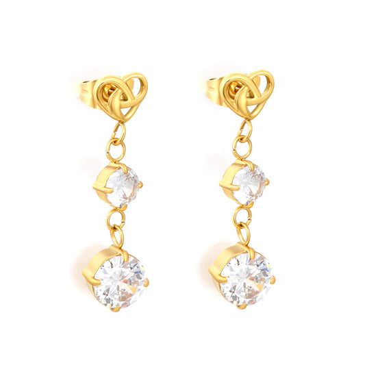 Crystal Cascade Drop Earrings