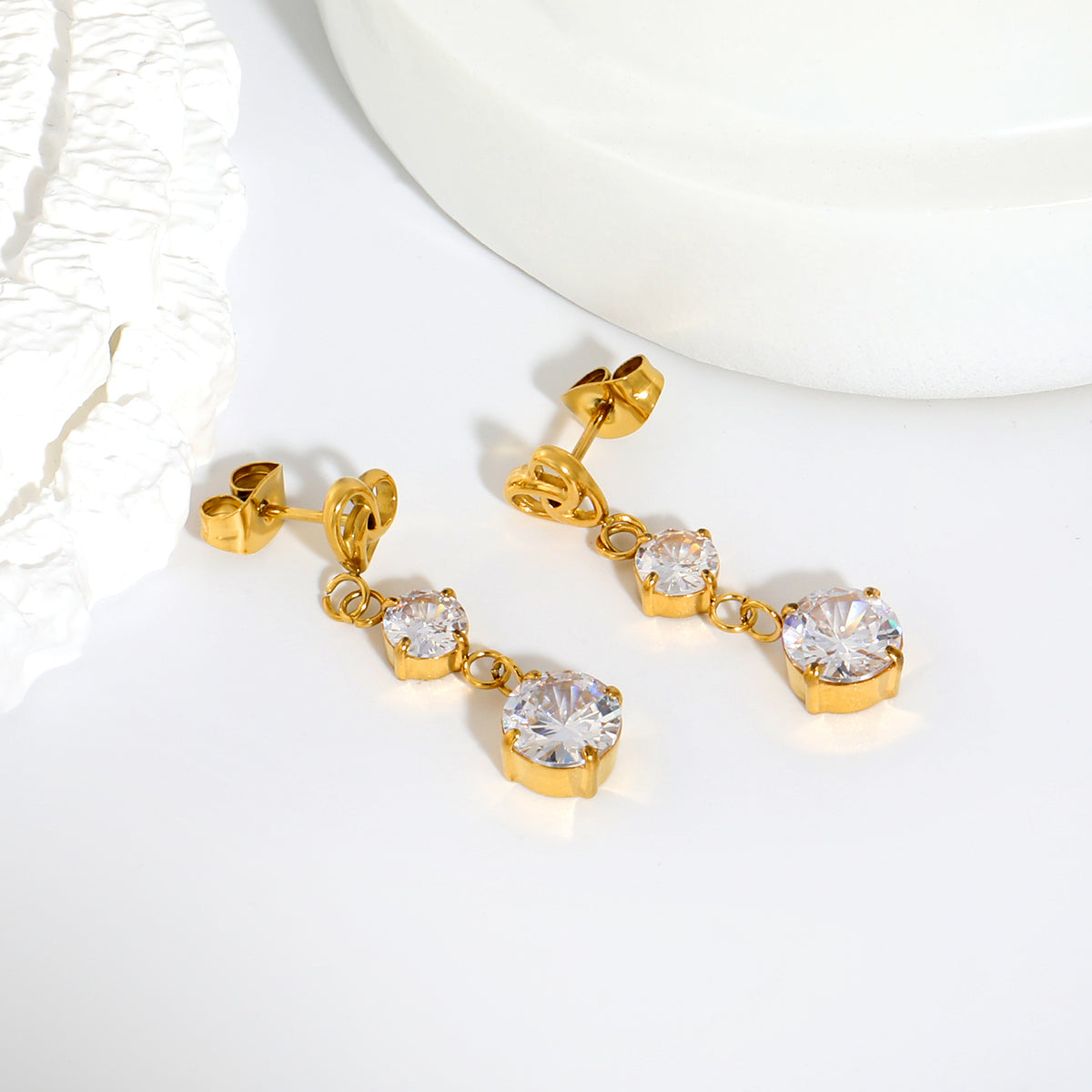 Crystal Cascade Drop Earrings